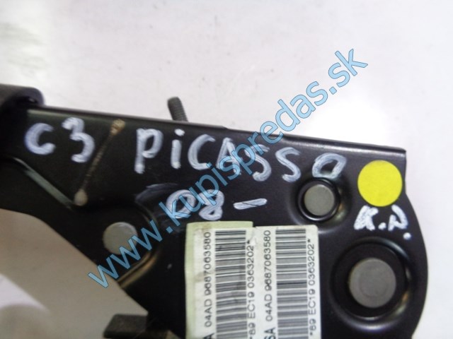 páka na ručnú brzdu na citroen c3 picasso, 9687063580